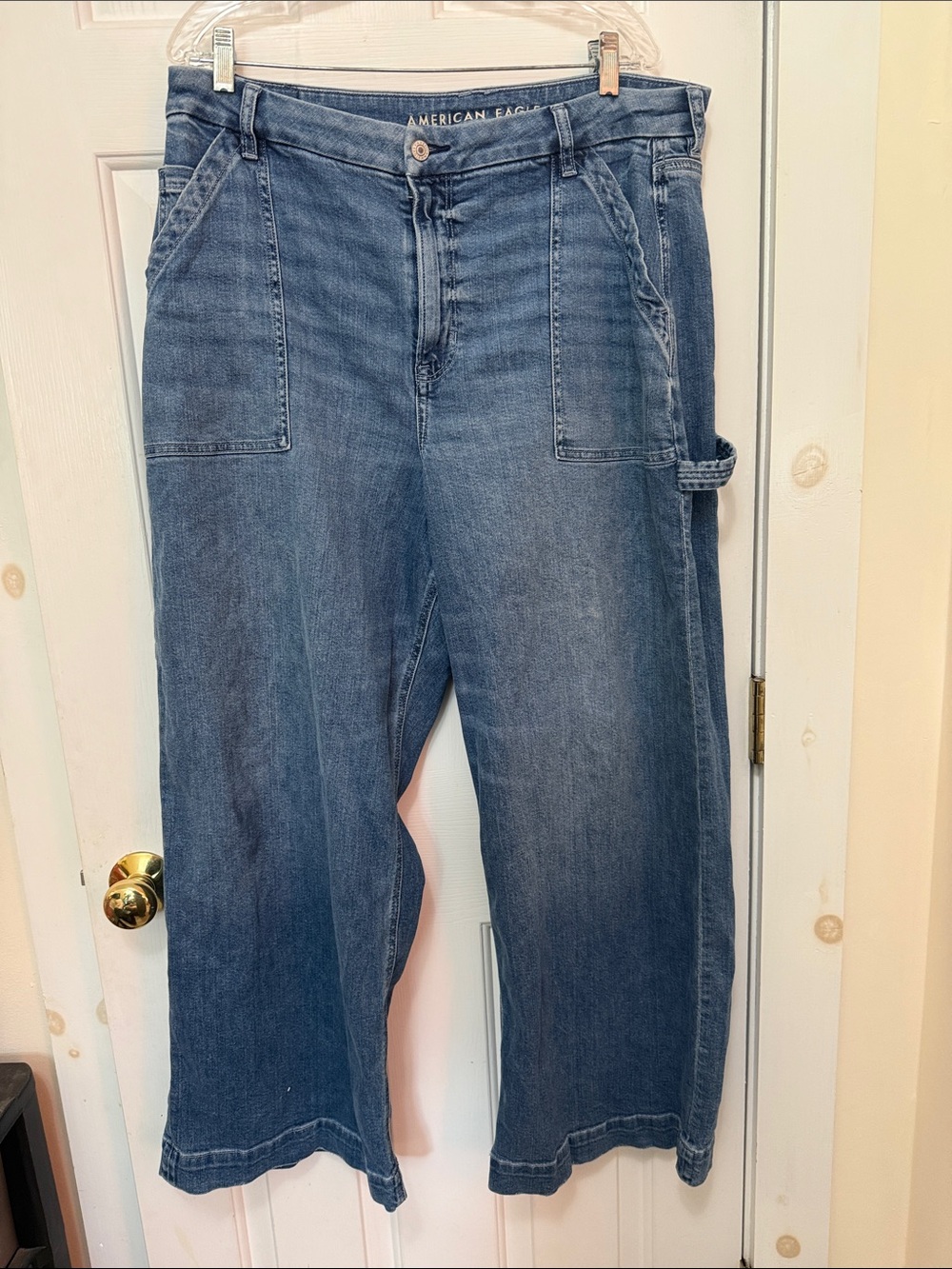 American Eagle Outfitters Light Blue Carpenter Jeans with Hammer Loop